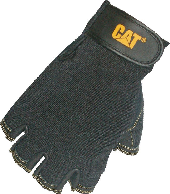 CAT CAT rekawice half finger reversed pigskin grain l