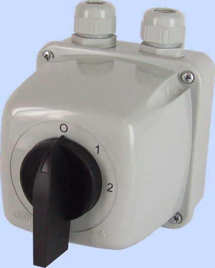 Elektromet Łącznik krzywkowy 0-1-2 5P 40A w obudowie IP44 Łuk 40-33 (924021)