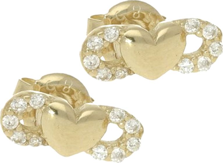 Lovrin ZŁOTE KOLCZYKI 585 SETCE NIESKOŃCZONOŚĆ Z CYRKONIAMI