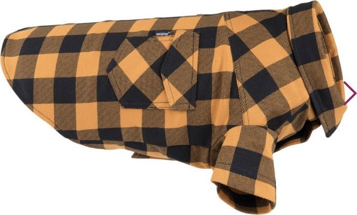 Amiplay AMIPLAY-Ranger koszula w kratę Miniature Schnauzer 40 x 40 x 58 cm żółta dla psa