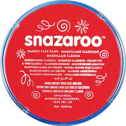 Akson Snazaroo 18 ml farba do twarzy i ciała czerwona Bright Red uniw