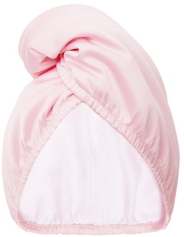 Glov Dwustronny turban do włosów z mikrofibry i wegańskiej satyny szybkie suszenie anti-frizz Satin Pink