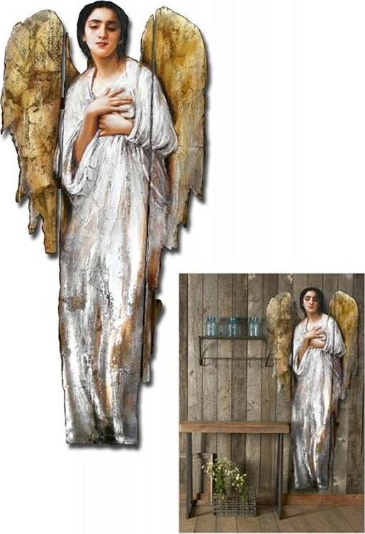 GO-BI Obraz Anioły ręcznie malowany 70x180cm uniwersalny