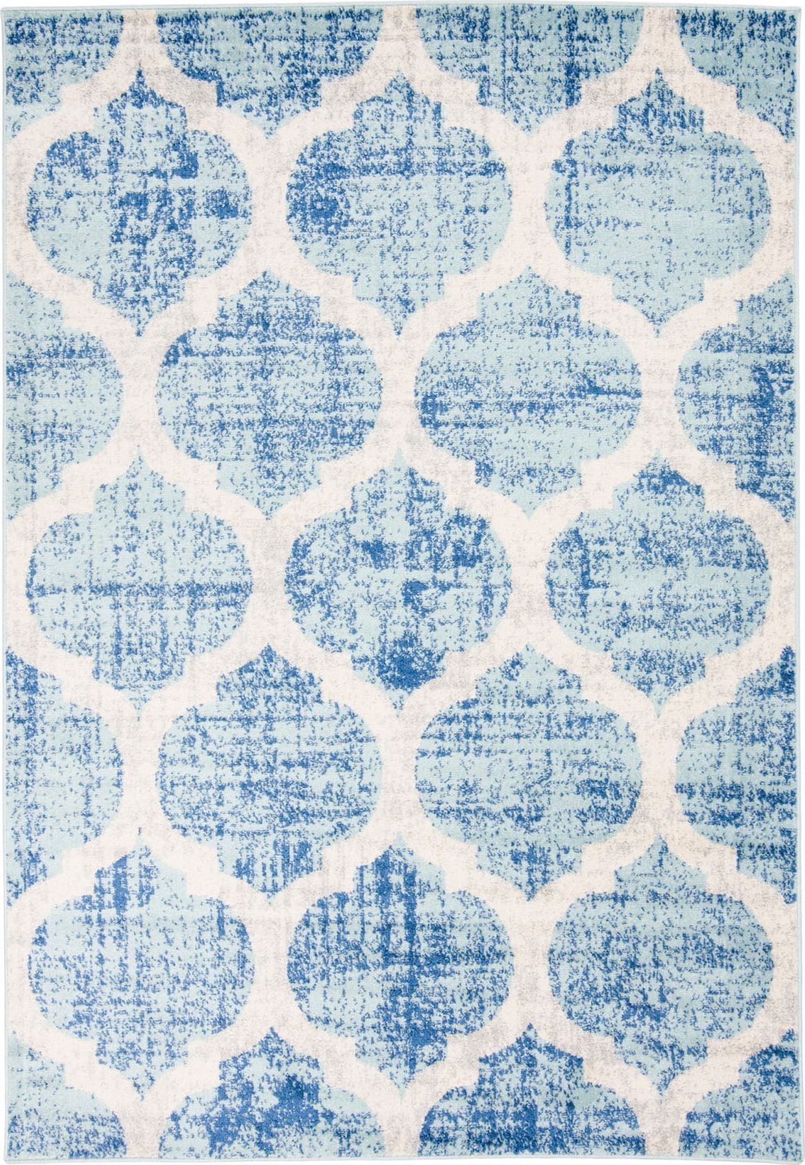 Carpetpol Dywan dla dzieci turkusowy geometria H326A WHITE/TURQUOIS HAPPY FBA (1.60*2.20)