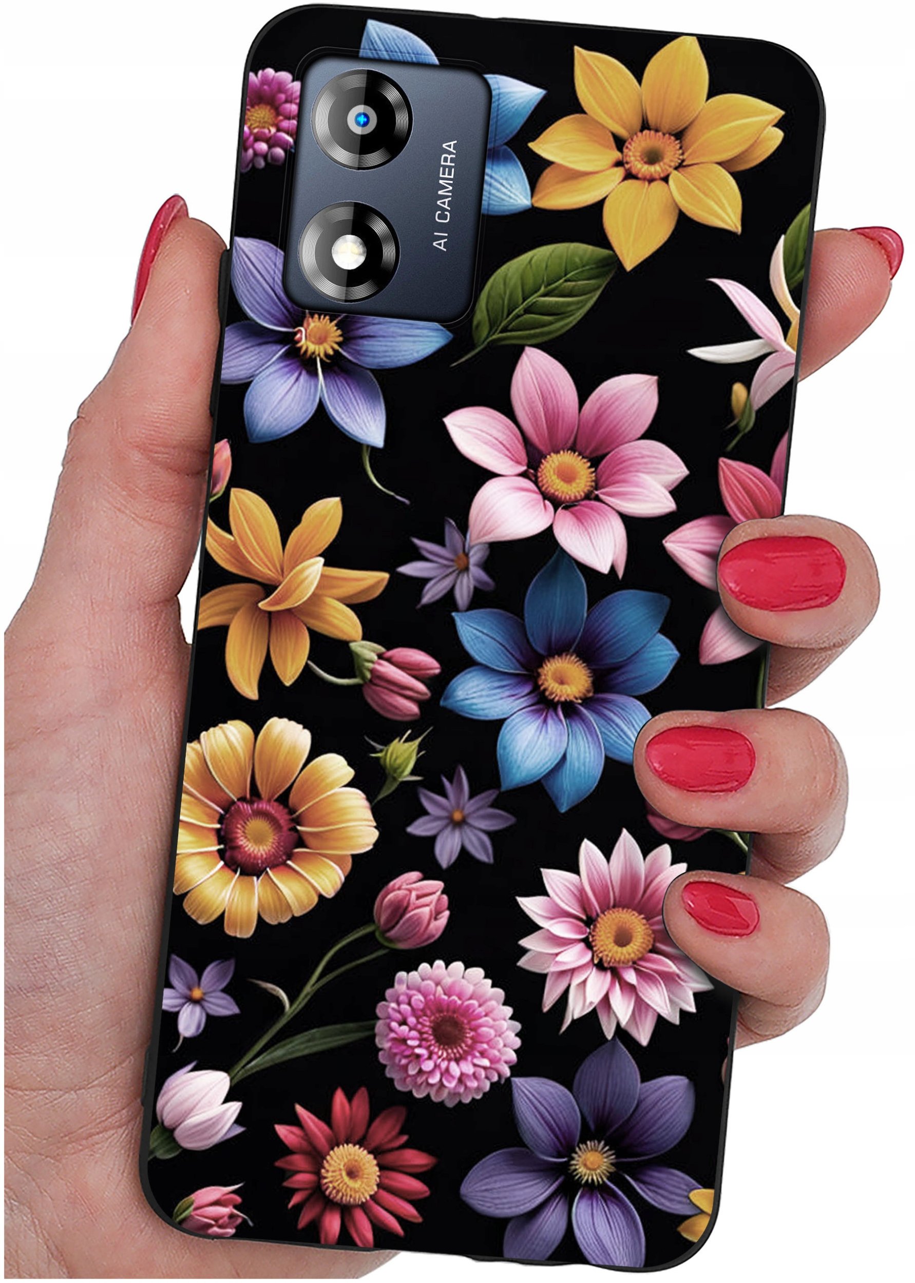 Etui do Motorola Moto E13 WZORY |SILIKONOWE MATT CASE + SZKŁO 9H