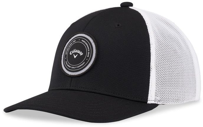 Czapka golfowa Callaway Through Trucker Mesh Fitted (czarno-biała)