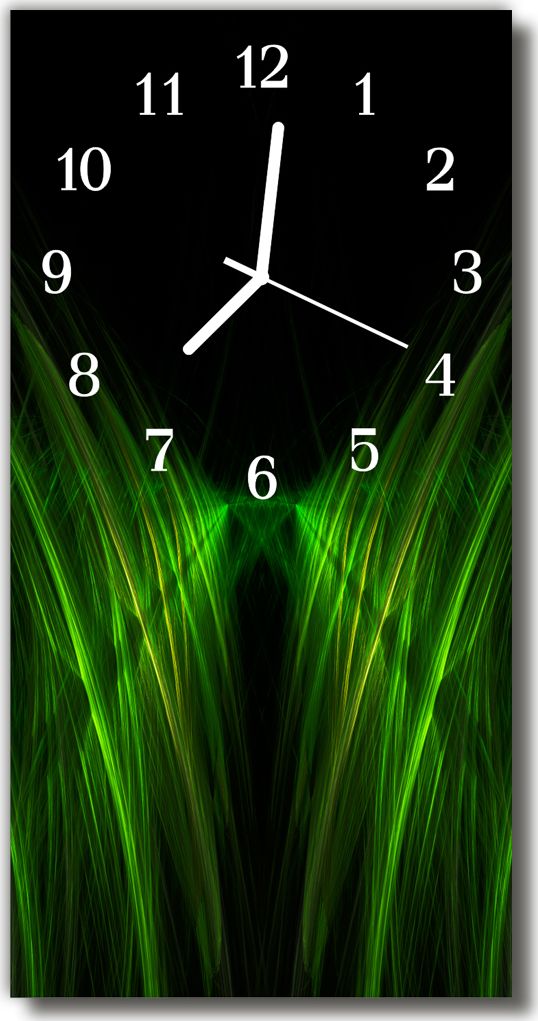 Tulup Zegar szklany Krajobrazy Linie abstrakcja zielony 30x60 - 70422745