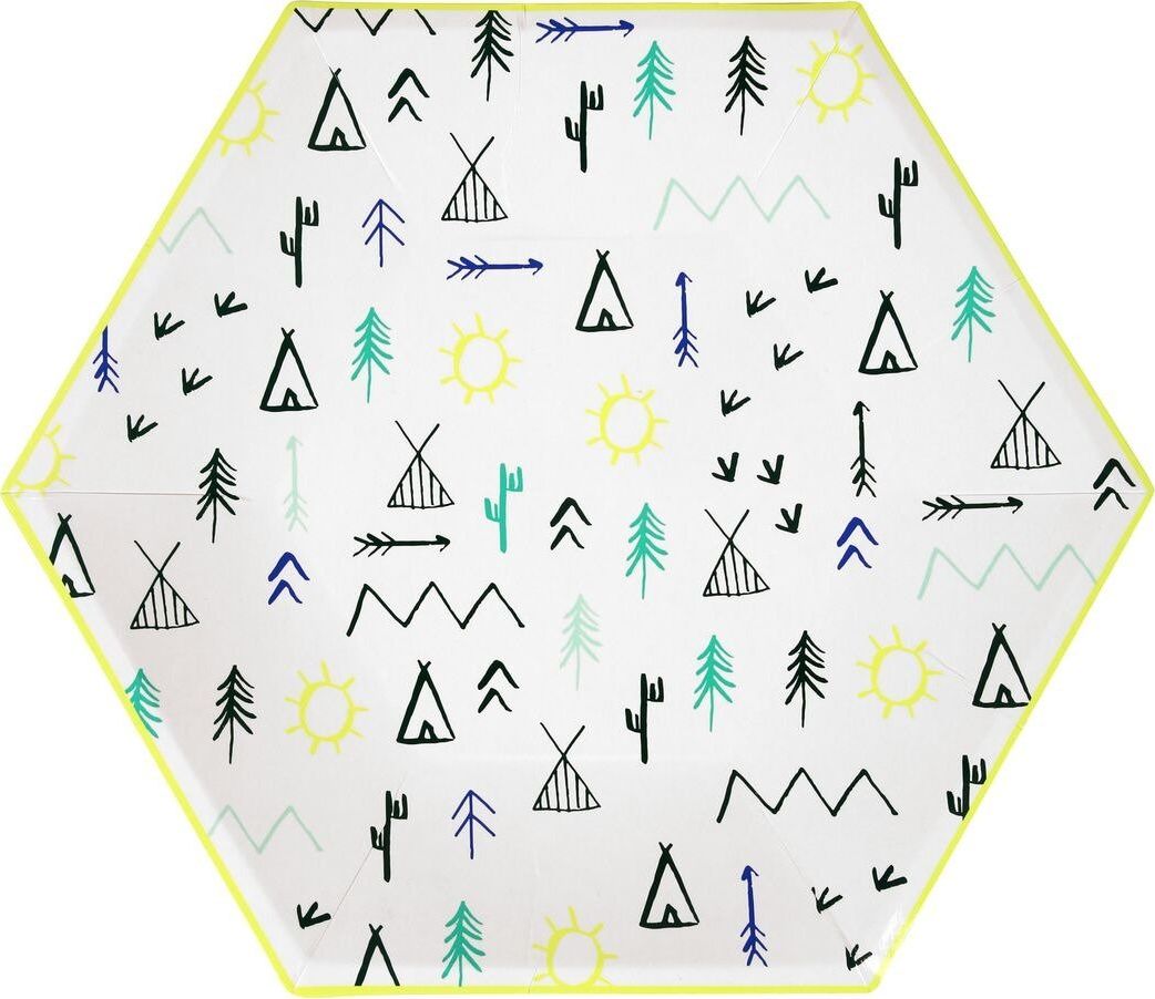 Meri Meri zestaw 12 papierowych talerzyków