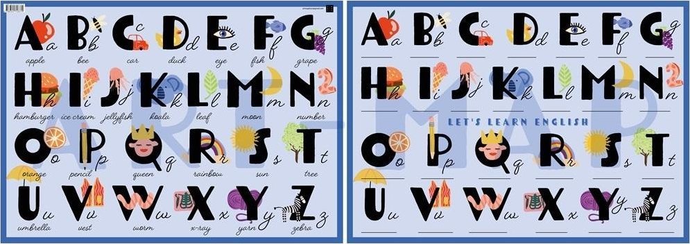 Podkładka laminowana A2 Let's Learn English