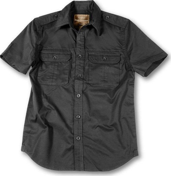Surplus Surplus Koszula z Krótkim Rękawem Plain Summer 1/2 Czarna S