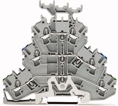 Wago Złączka 3-piętrowa 2,5mm2 PE/N/L szara (2002-3247)