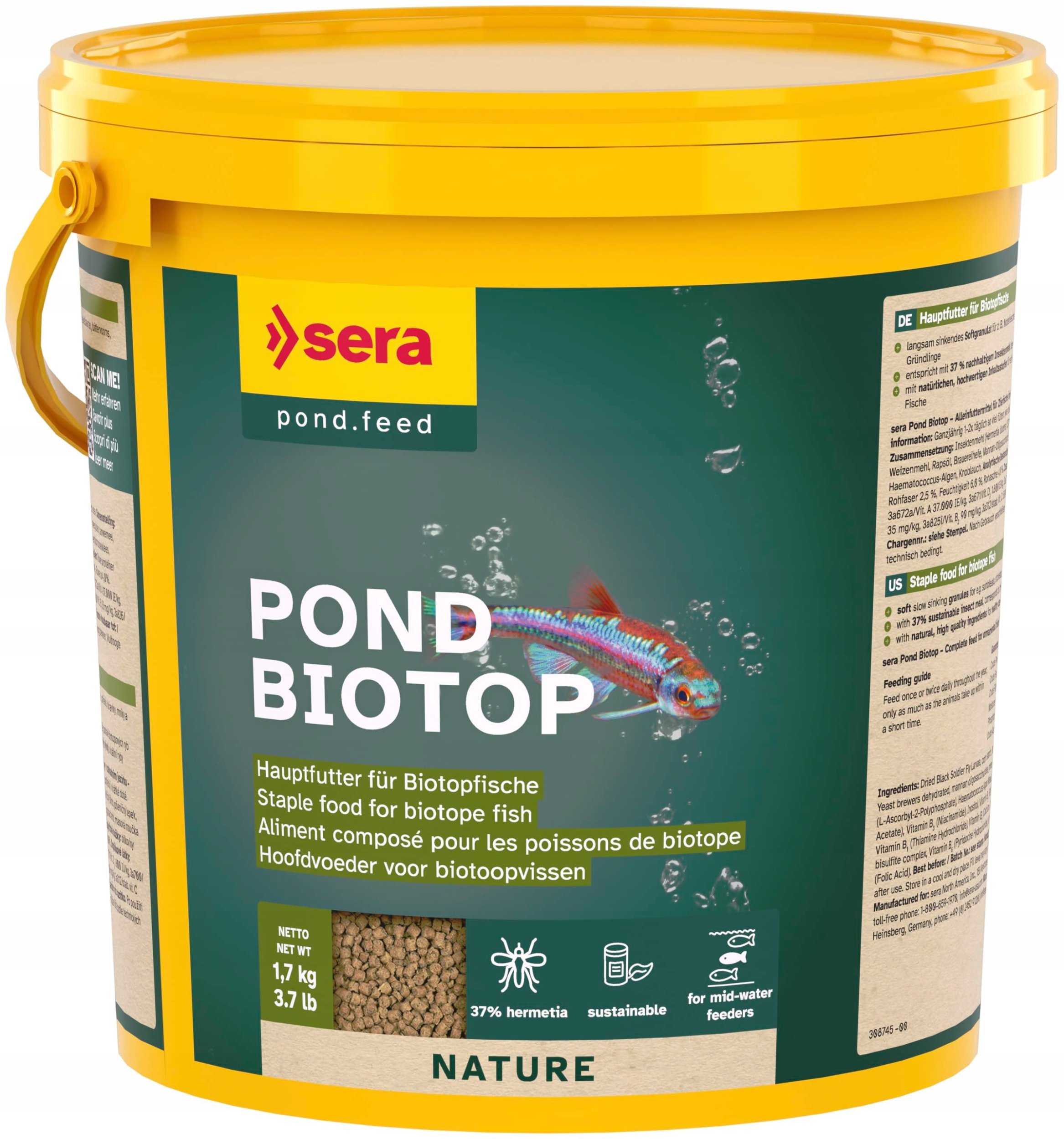Pond Biotop 1000 ml/ 560 g, granulat - pokarm podstawowy dla ryb stawowych