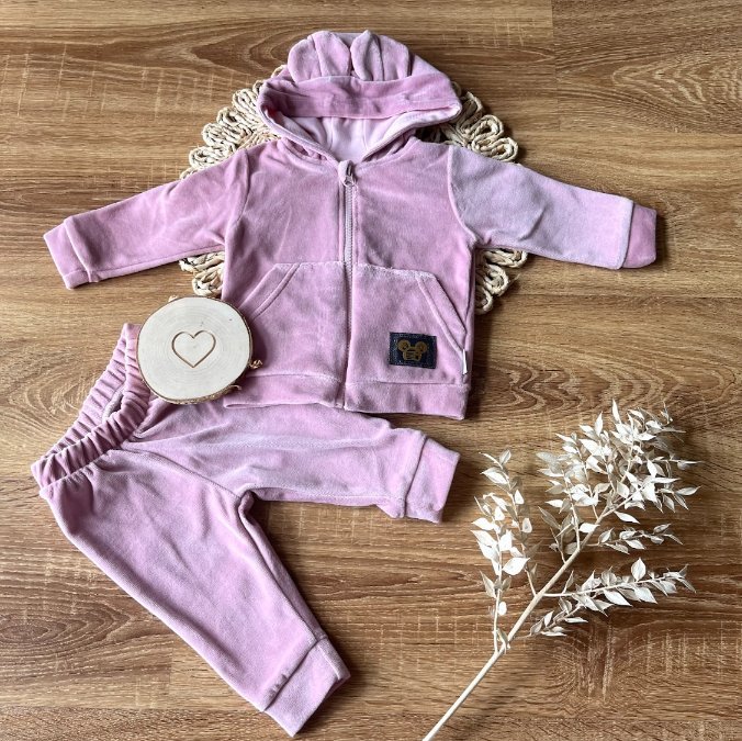 Mamatti Dres dziecięcy Velvet różowy