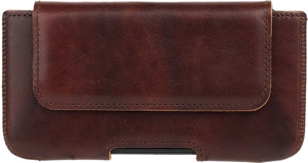Surazo Etui do telefonu Surazo skóra naturalna Belt case - Western Ciemny Brązowy