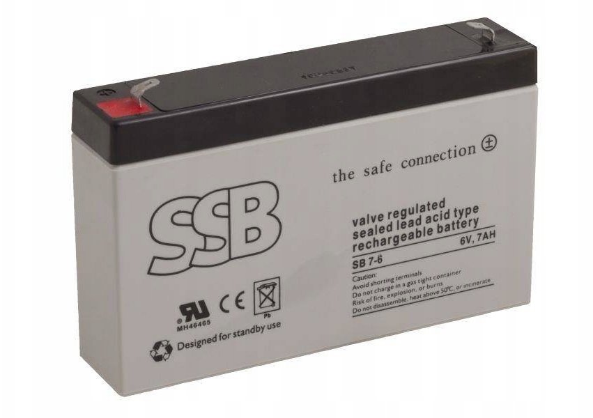 SSB Akumuliatorius (AGM) SB (7Ah, 6V, F1, VRLA)