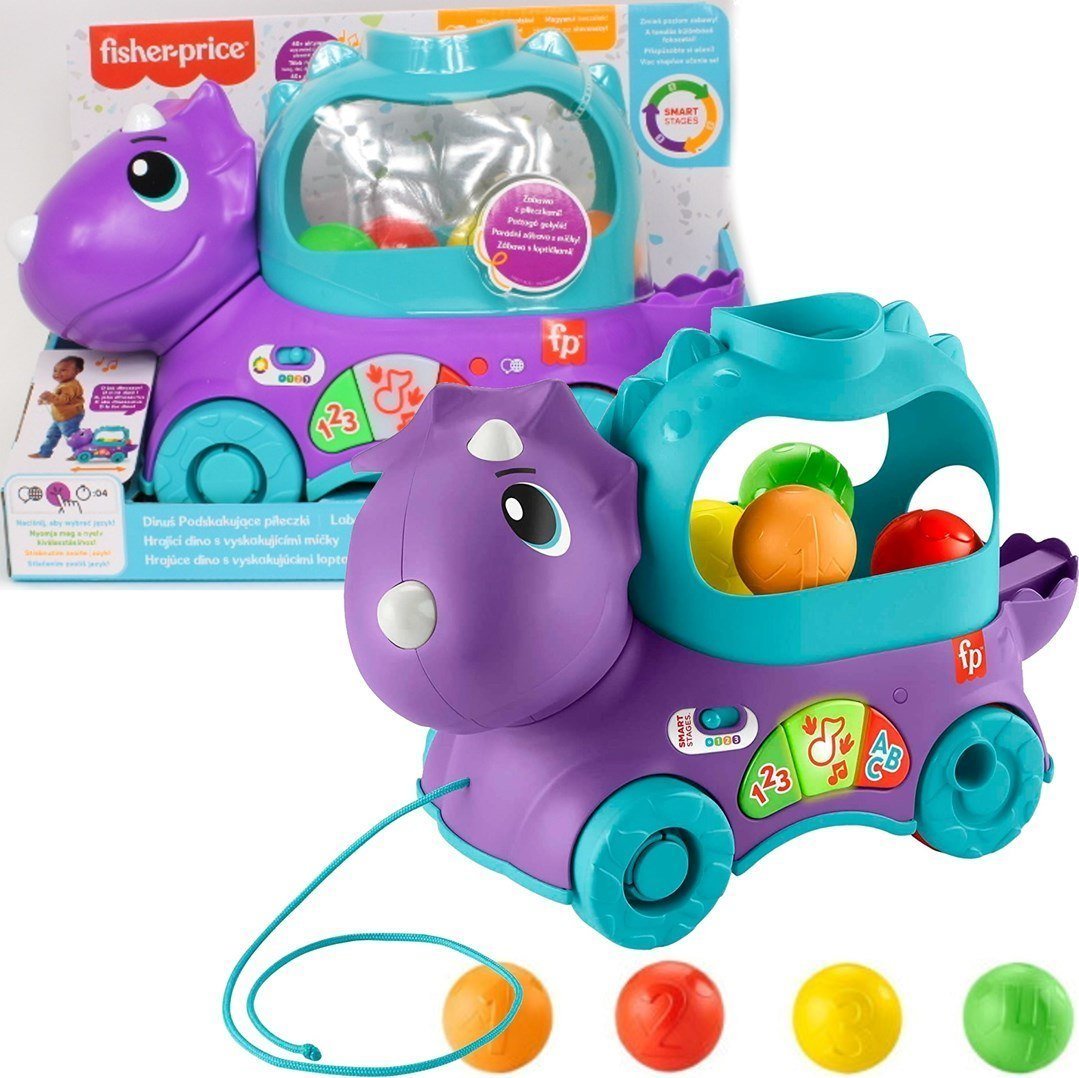 Fisher Price Zabawka interaktywna Dinu podskakujšce piłeczki