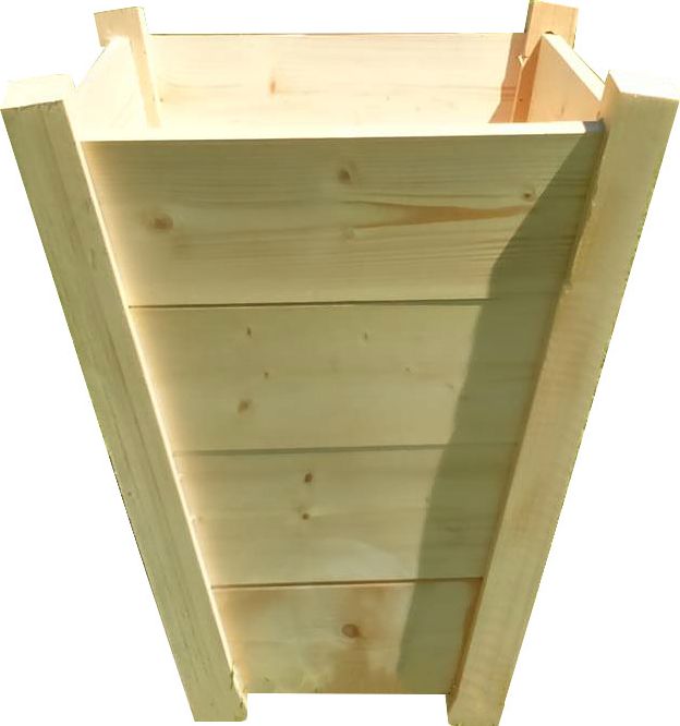 Elior Duża drewniana pionowa donica ogrodowa 15 kolorów - Katris wzór, kolor: 3