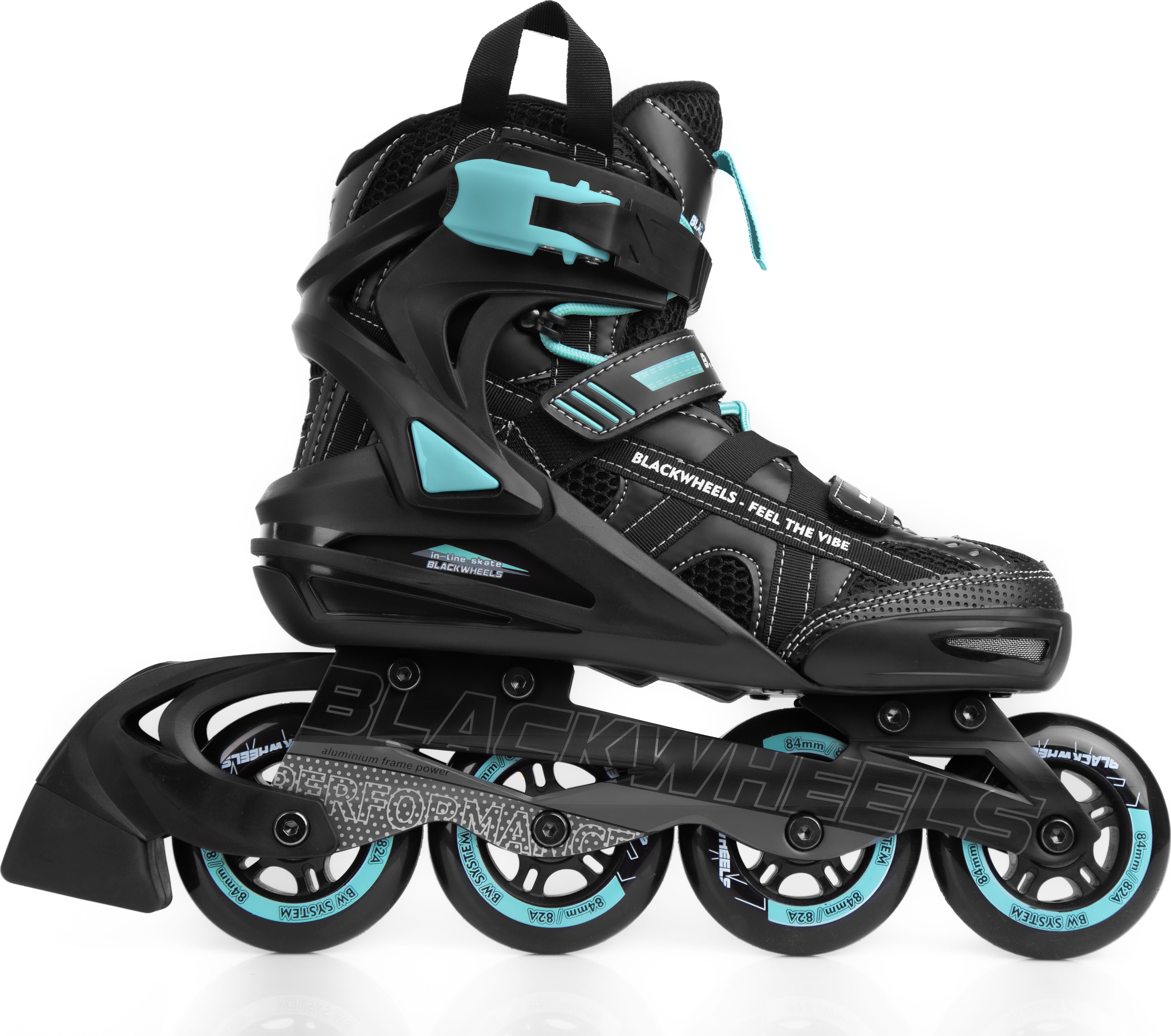 Rolki Blackwheels BW-720W rekreacyjne czarno-błękitne rozm. 37