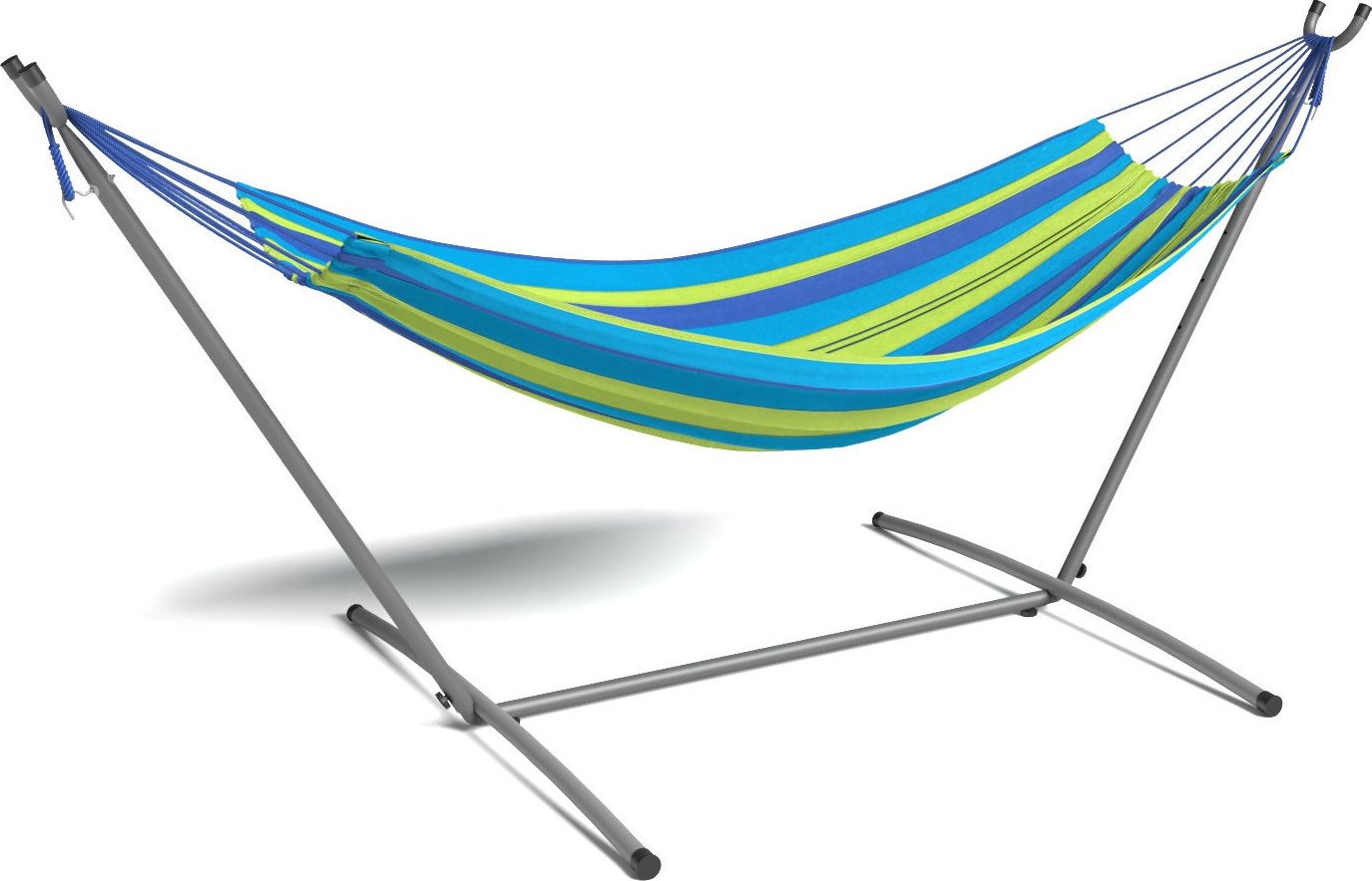 Funfit Hamak ze stelażem Premium Classic Style - niebieski