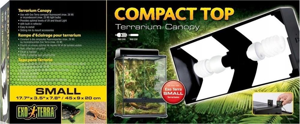 Exo Terra EXOTERRA Oprawa oświetleniowa Compact Top S 45 x 9 x 20 cm
