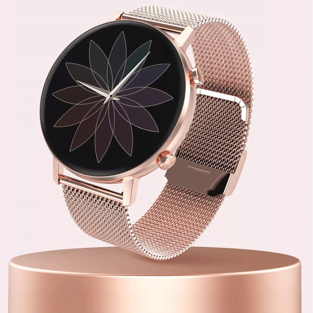 SMARTWATCH DAMSKI ZEGAREK PULS KROKI 2 PASKI POWIADOMIENIE PL MENU