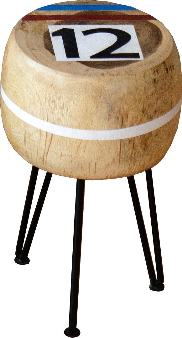 Miloo Home Stołek okrągły No 12 Natural Secret 27x27x51 cm