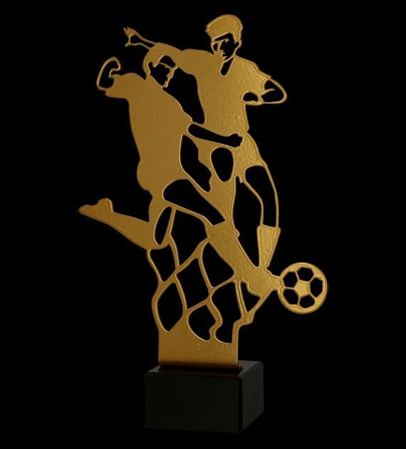 Victoria Sport Trofeum metalowe z marmurową podstawą - Piłka nożna
