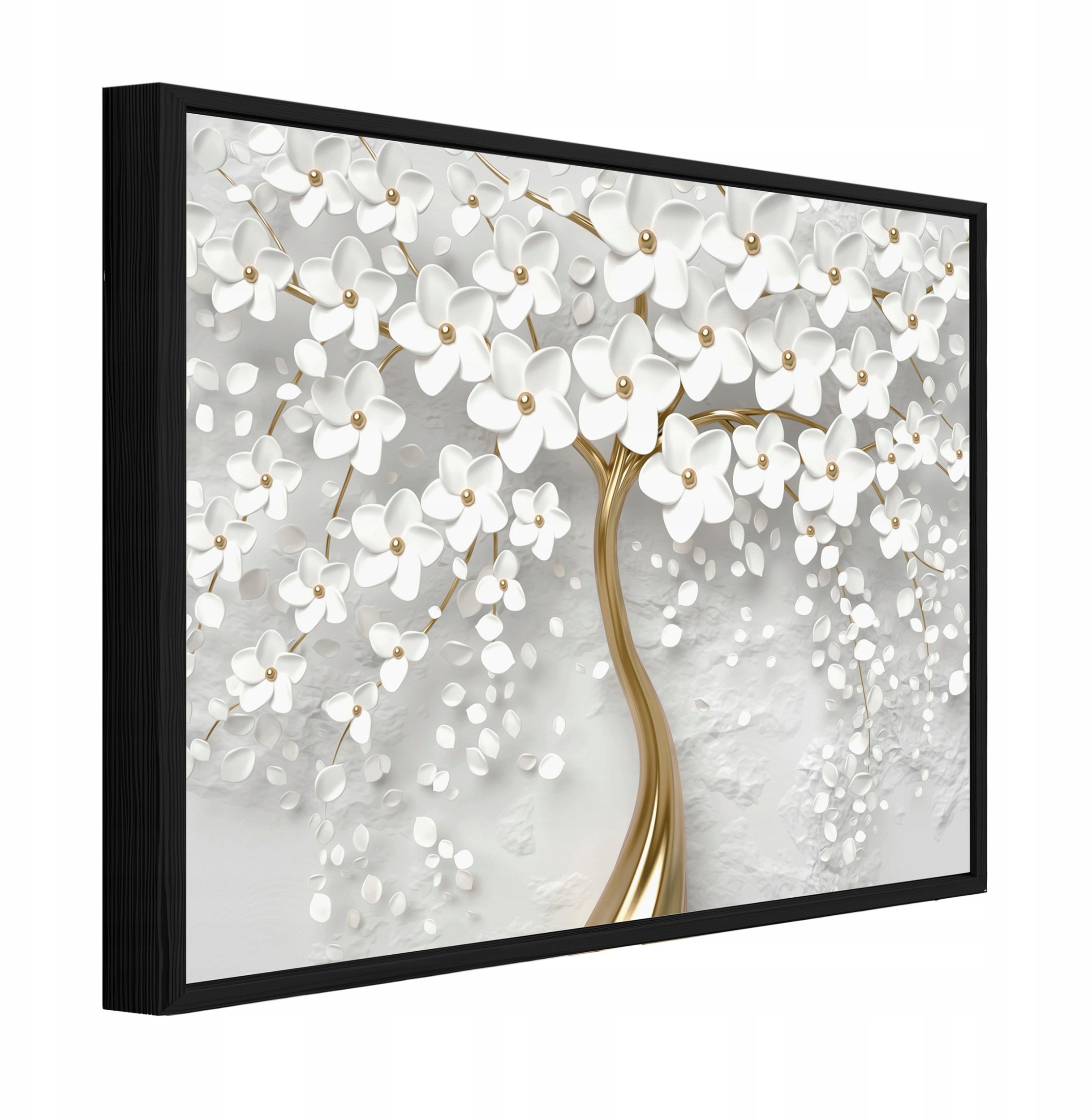Obraz W Ramie Na Płótnie Drzewo Kwiaty Do Sypialni Salonu 60x40