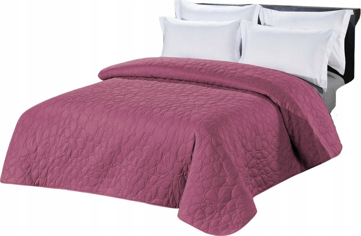 Cotton World Narzuta na łóżko kapa 220x240 pikowana dwustronna róż indyjski