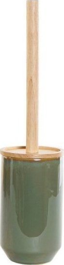DKD Home Decor Szczotka toaletowa DKD Home Decor Kolor Zielony Bambus Kamionka (10 x 10 x 42 cm)