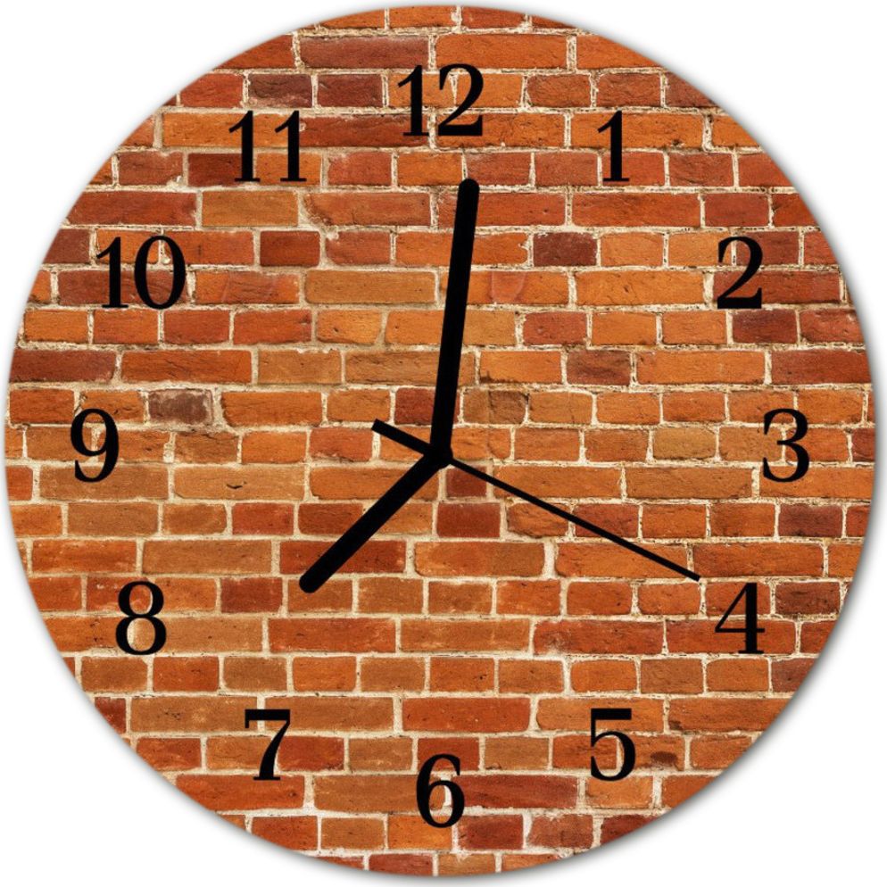 Tulup Zegar ścienny okrągły Mur z cegłyfi30 cm - 127288820