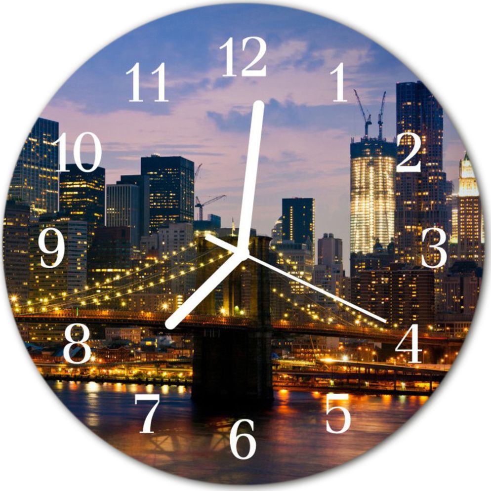Tulup Zegar ścienny okrągły Most miastofi30 cm - 34867382