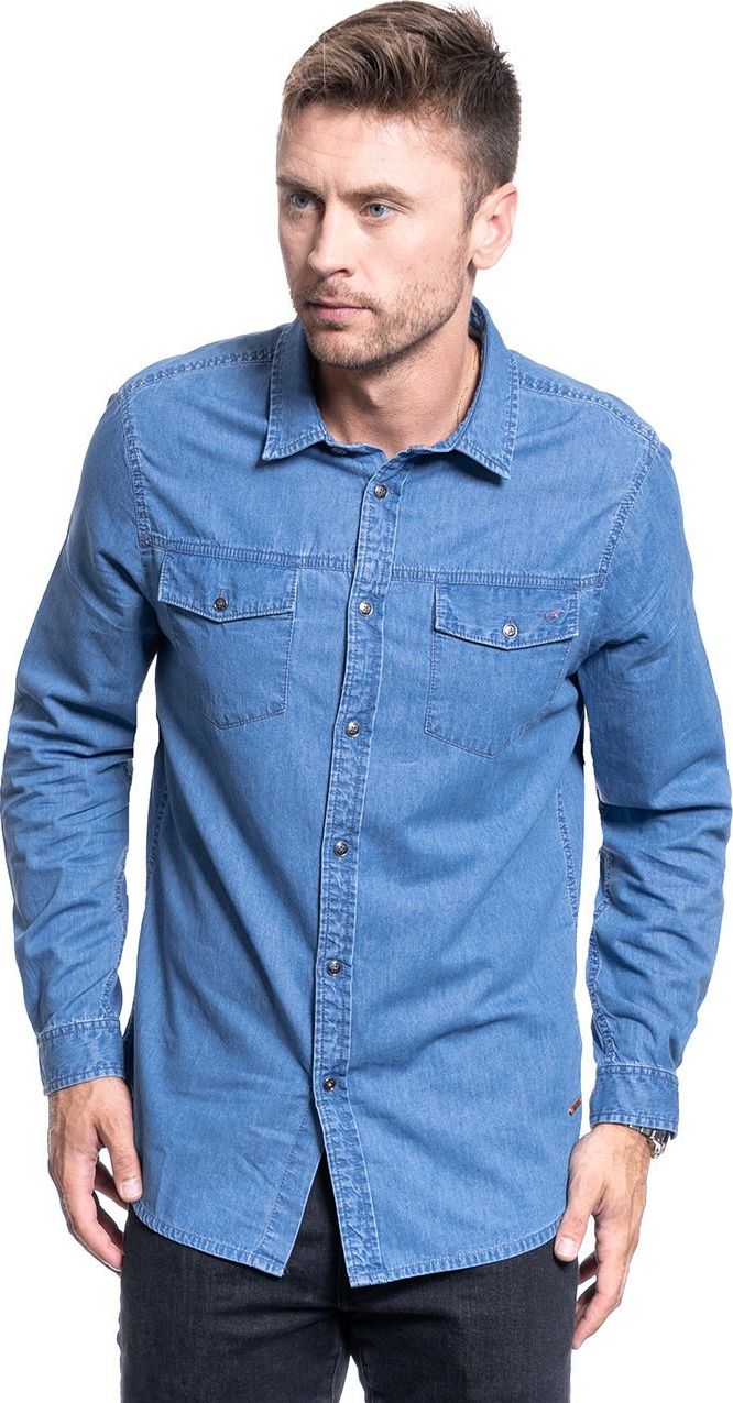 Mustang MĘSKA KOSZULA JEANSOWA MUSTANG Clemens KC Solid 1009003 5000 M