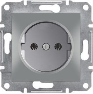 Schneider Electric Gniazdo instalacyjne Asfora pojedyncze aluminium (EPH3000161)