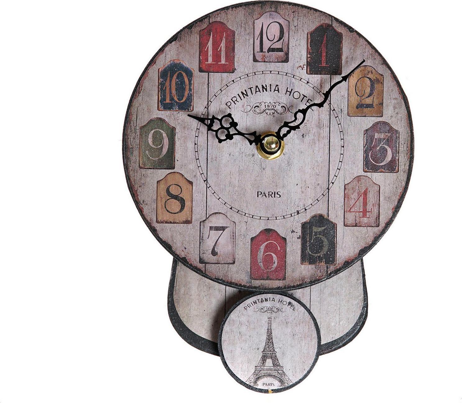 DKD Home Decor Zegar Ścienny DKD Home Decor Wahadło Żelazo Drewno MDF (14 x 5 x 19 cm)