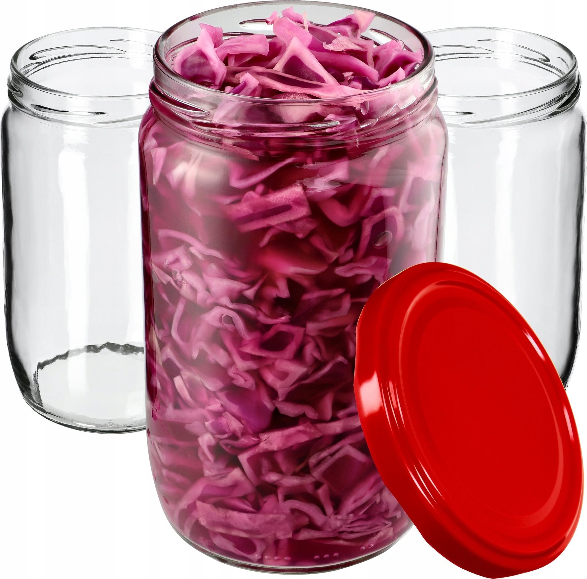 Kadax 48x Słoik 720ml Słoiki Na Ogórki Miód Wieczka fi82