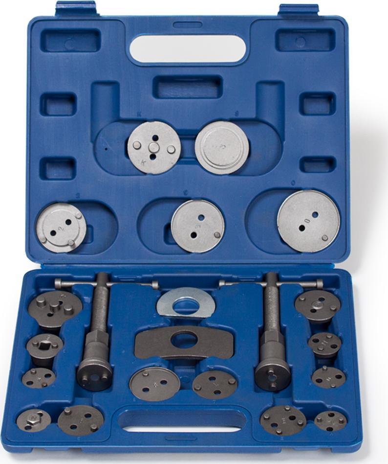 Tectake Zestaw do wyciskania tłoczków hamulcowych 22-częściowy - niebieski
