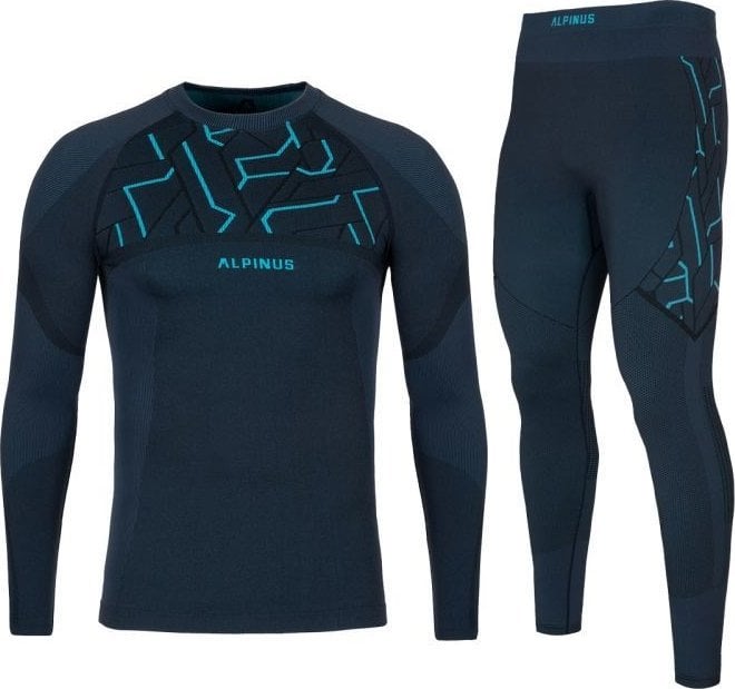 Alpinus Bielizna termoaktywna męska Alpinus Gausdal Set grafitowo-niebieska r. XXL