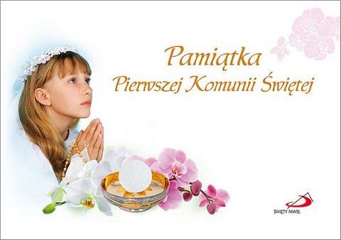 Pamiątka Pierwszej Komunii Świętej - dziewczynka