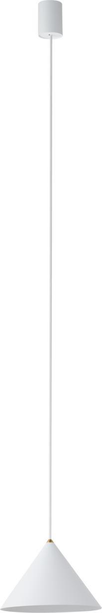 Lampa wisząca Nowodvorski Metalowa lampa wisząca Zenith 7997 biały stożek do przedpokoju