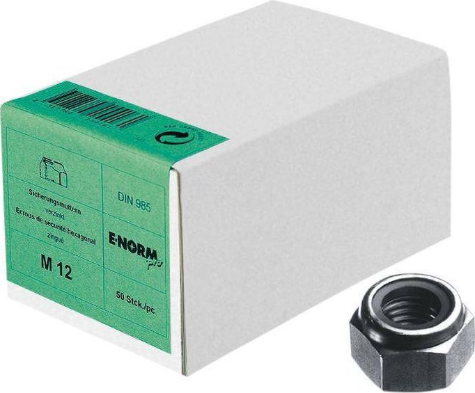 E-NORMpro DIN 985, stal szlach. A2, M12, opak.handl. E-NORMpro