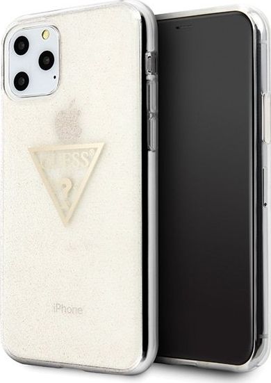 Guess Guess GUHCN58SGTLGO iPhone 11 Pro złoty/gold hard case Glitter Triangle