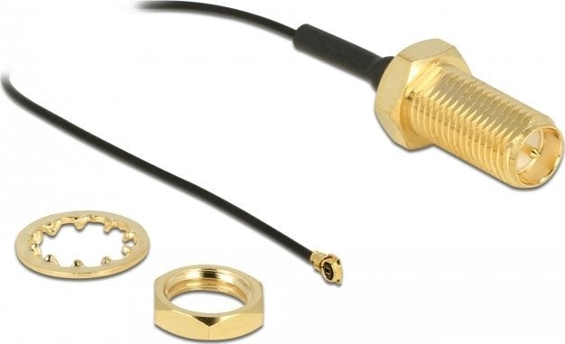 Kabel Delock DeLOCK 90478 kabel koncentryczny 0,35 m RP-SMA MHF Czarny