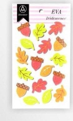 Stiker z elementami z pianki z lekkim brokatem