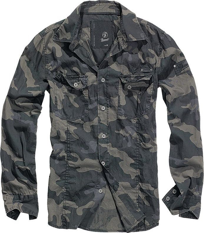 Brandit Brandit Koszula z Długim Rękawem Slim Fit Dark Camo S
