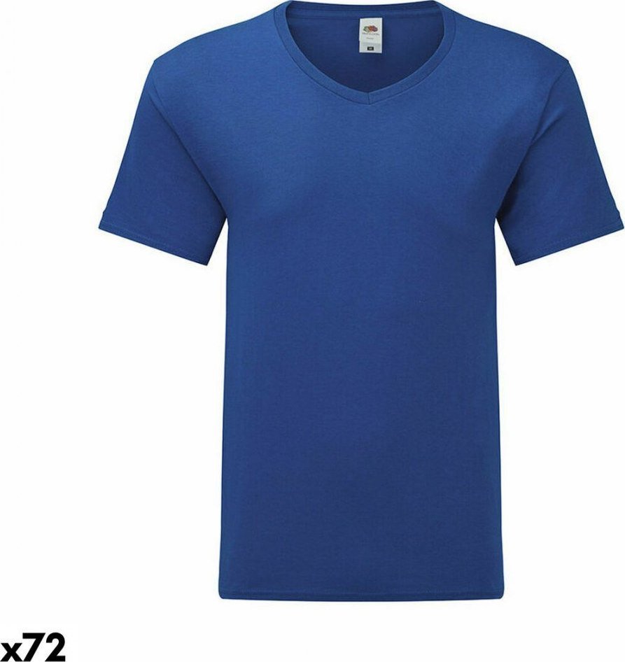 BigBuy Fashion Koszulka z krótkim rękawem Unisex 141326 100% bawełny (72 Sztuk) - Niebieski