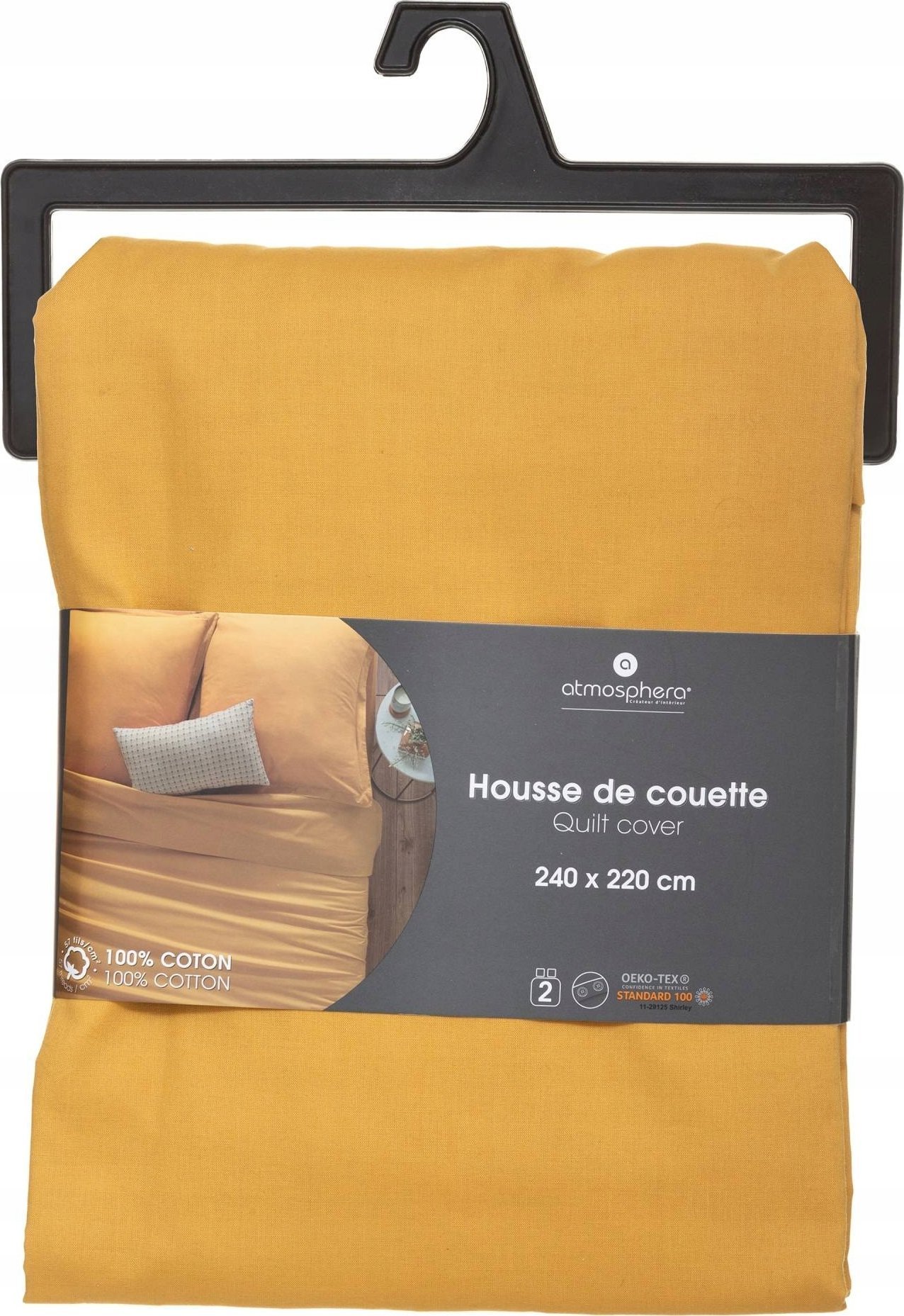 Atmosphera Poszwa na kołdrę, 240 x 220 cm, bawełna, żółta