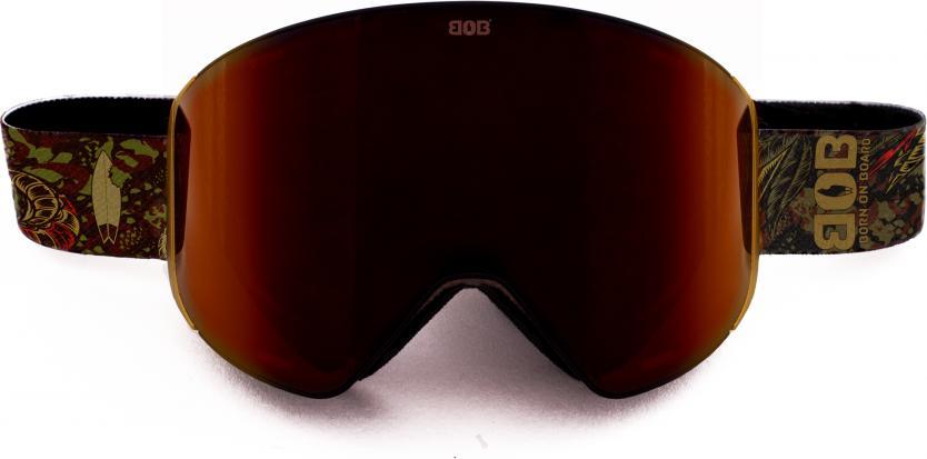 Born On Board Gogle narciarskie / snowboardowe BOB Sea Camo (green side) x Paweł Swanski Polarized S3 Uniwersalny