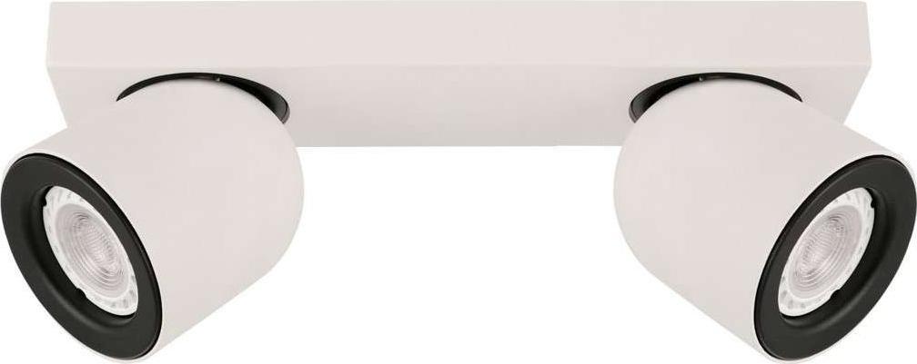 Lampa sufitowa Italux LAMPA sufitowa NUORA SPL-2855-2B-WH Italux metalowa OPRAWA na listwie regulowane reflektorki plafon biały czarny