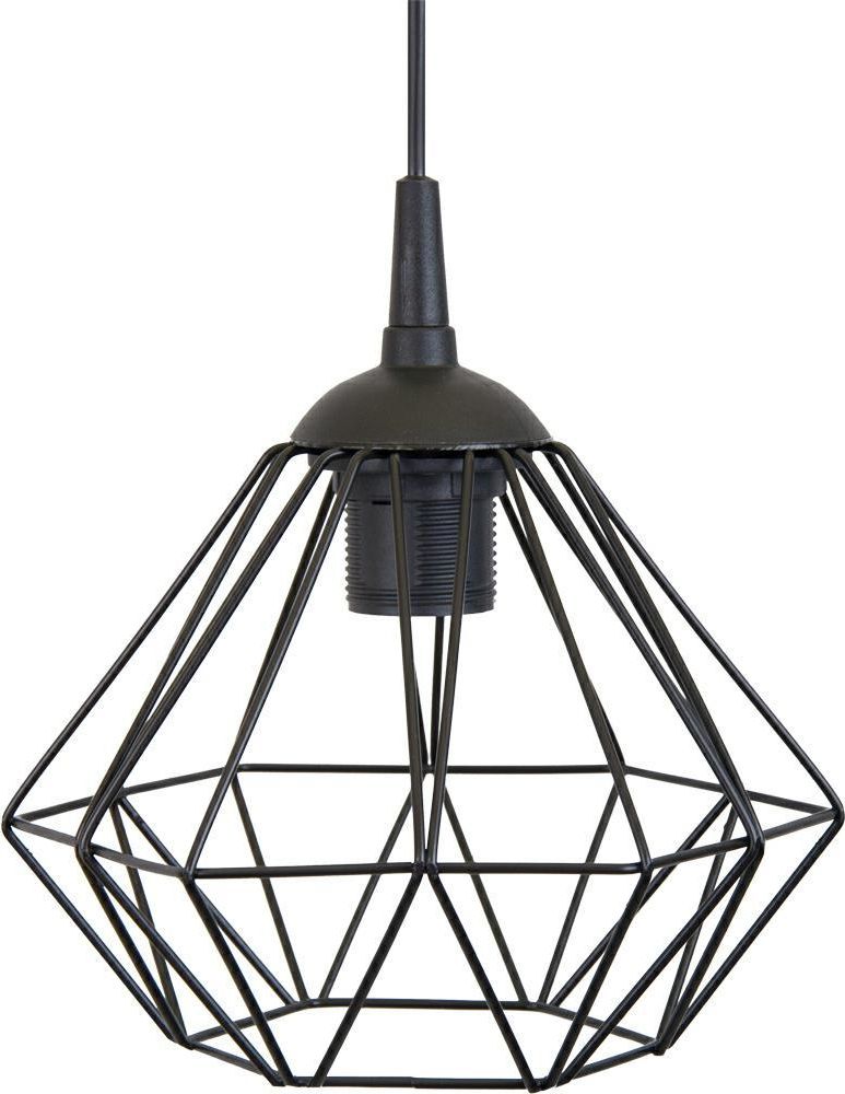 Lampa wisząca HowHomely Lampa geometryczna Diamond czarna 19 cm metalowa
